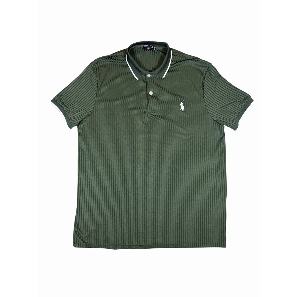 Polo Ralph Lauren Jeans Co Big Pony Polo Shirt Mens 2XL (fits XL) Green Striped
